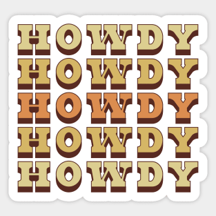 Howdy Western Sticker